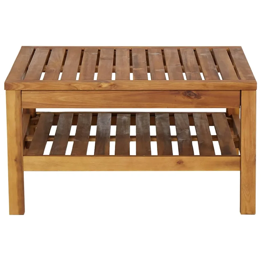 Table basse 65x65x35 cm Bois d'acacia solide - 4
