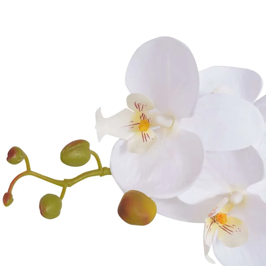 Plante artificielle avec pot Orchidée 75 cm Blanc - 2