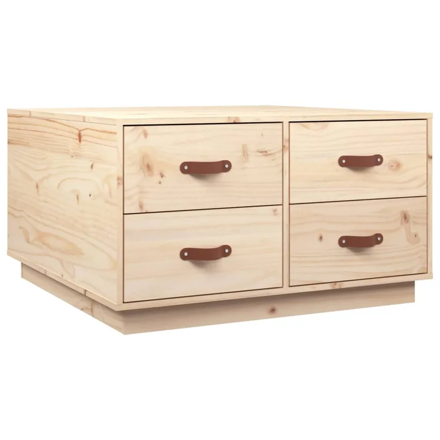 Table basse 80x80x45 cm Bois massif de pin - 2