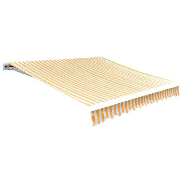 Tissu de remplacement pour auvent orange et blanc 3,5x2,5 m polyester