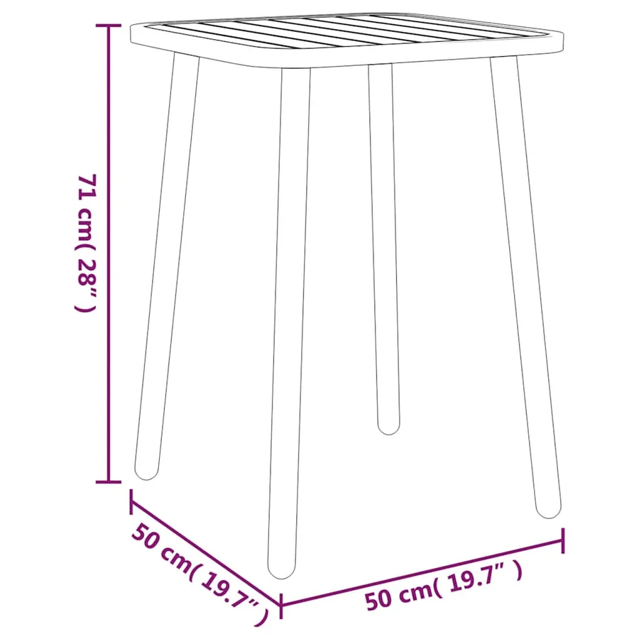 Ensemble à manger de jardin 5 pcs anthracite acier - 11