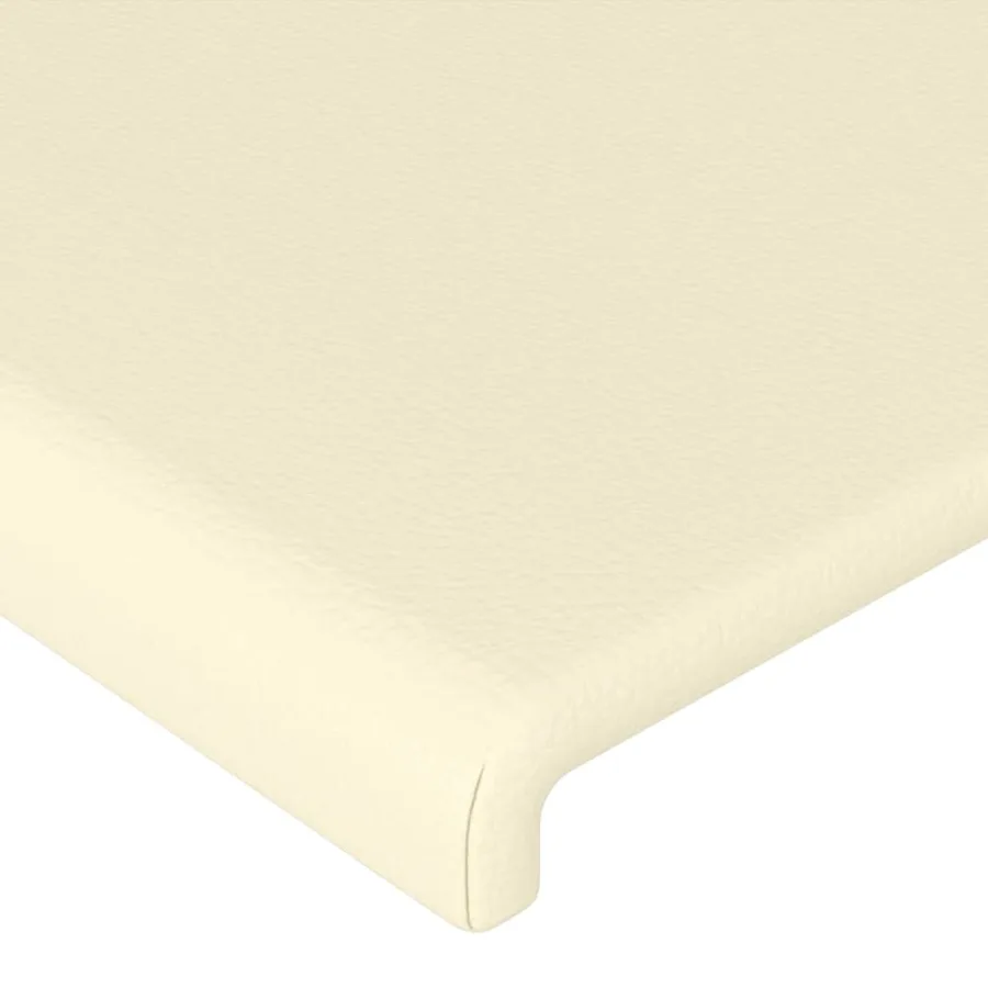 Tête de lit à LED Crème 103x16x118/128 cm Similicuir - 5