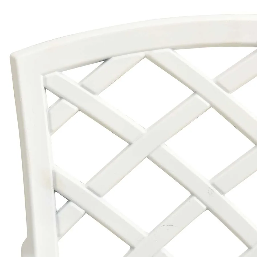 Chaises de jardin lot de 2 Aluminium coulé Blanc - 7