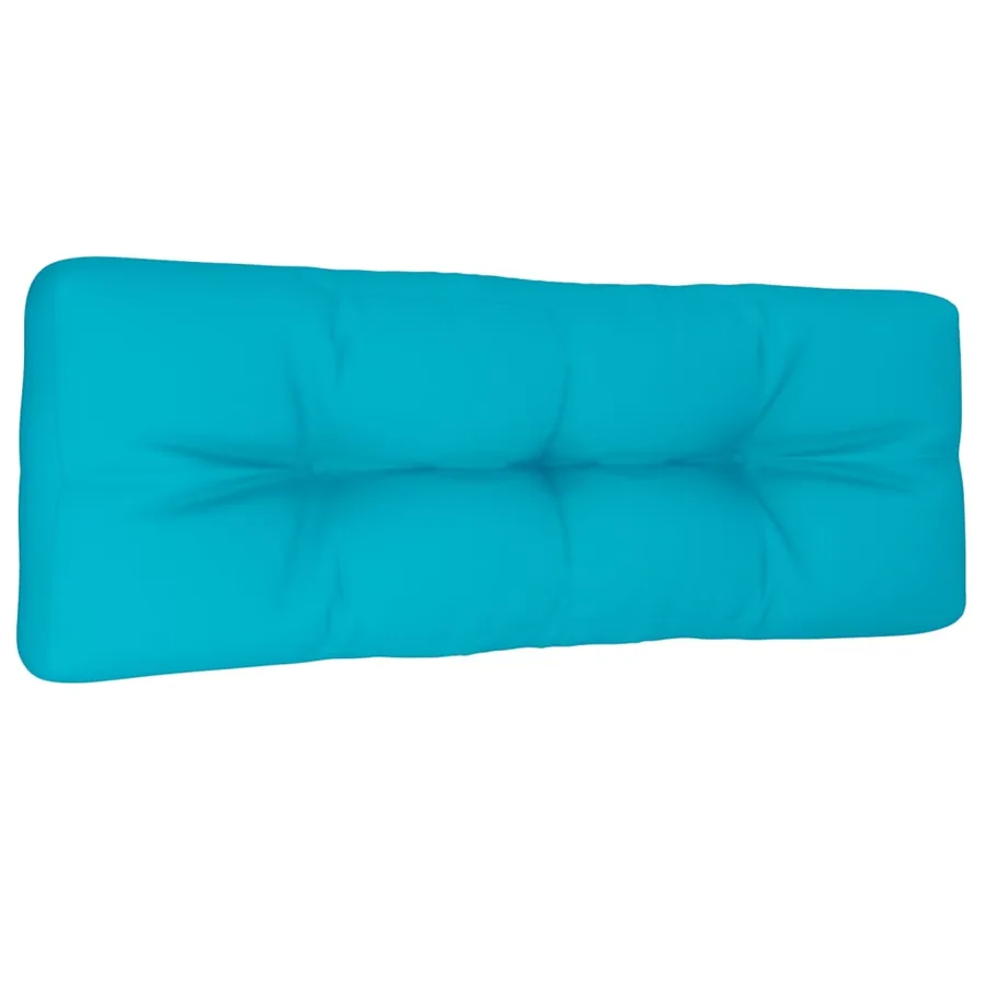 Coussin de palette turquoise 120x40x12 cm tissu - 2