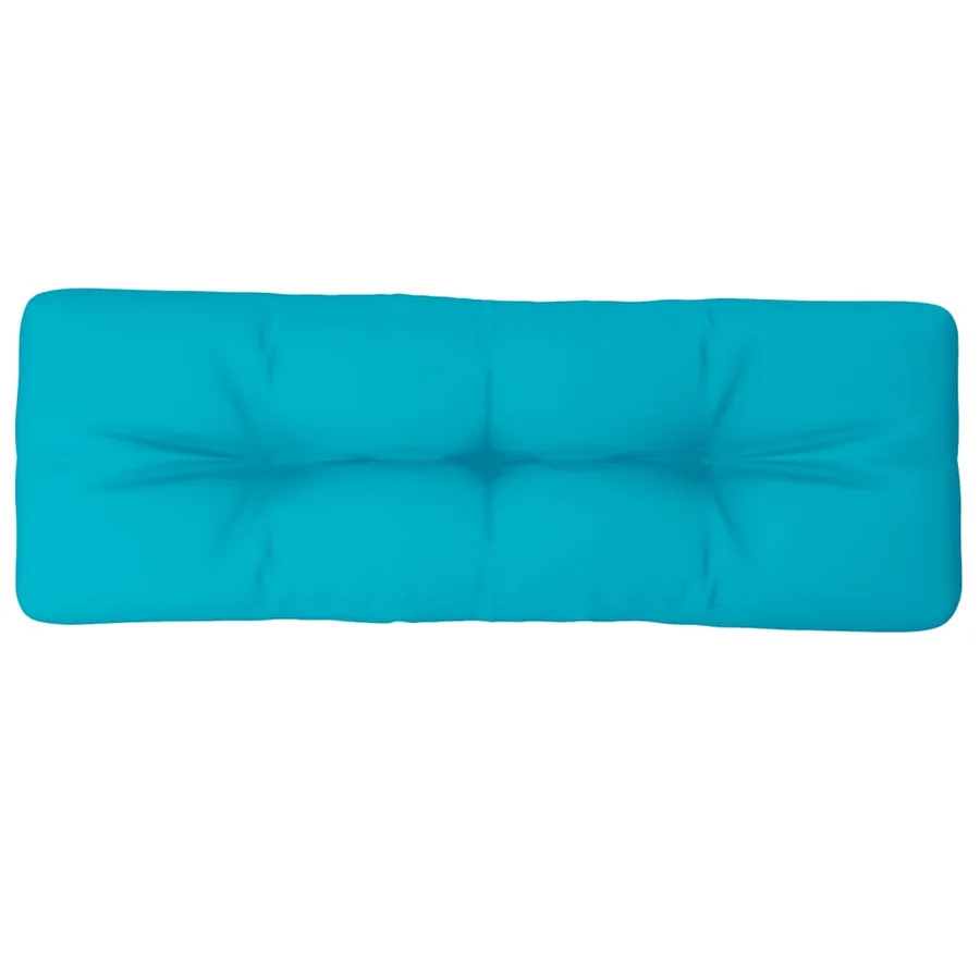Coussin de palette turquoise 120x40x12 cm tissu - 4