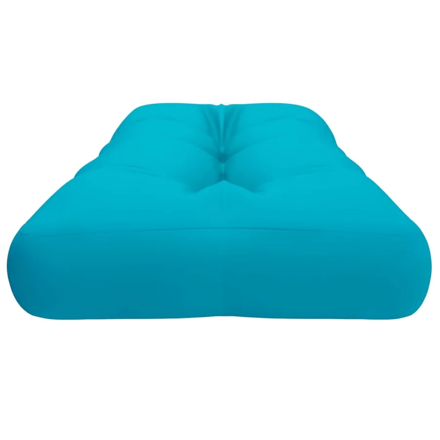 Coussin de palette turquoise 120x40x12 cm tissu - 6