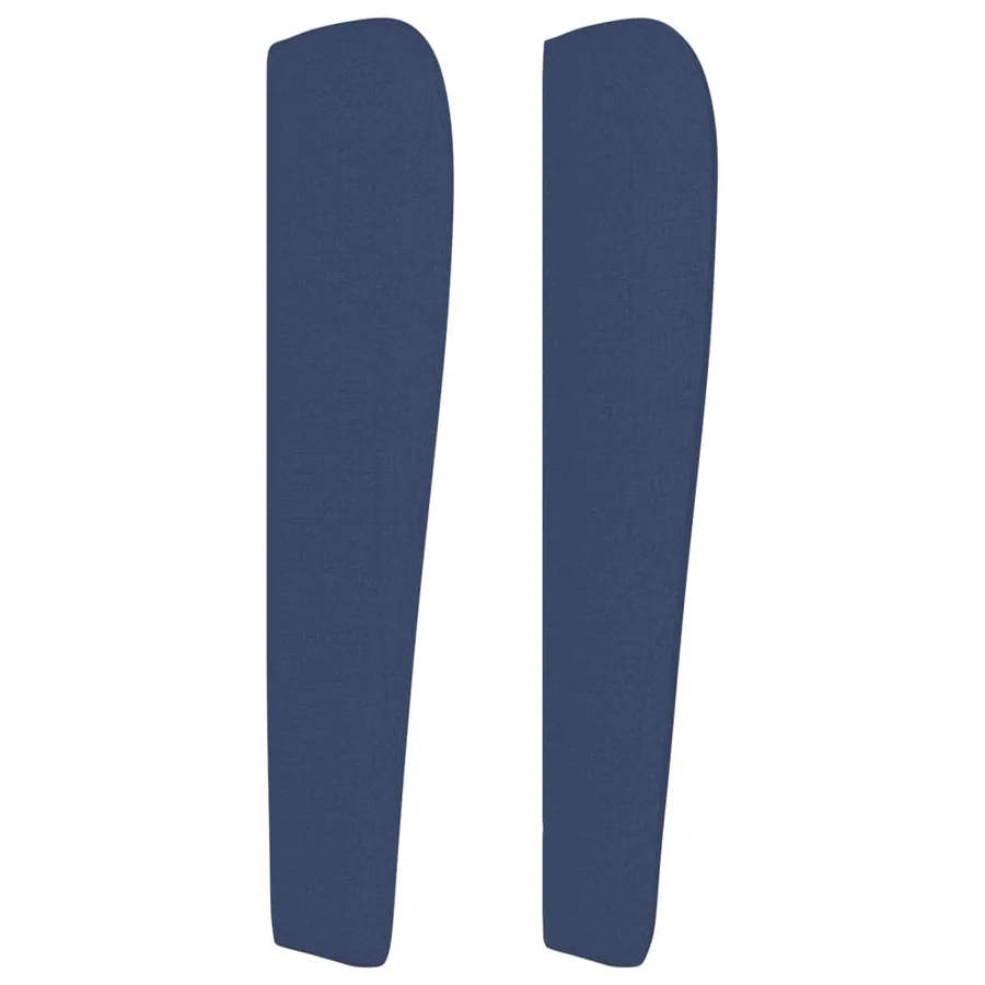 Tête de lit avec oreilles Bleu 147x23x118/128 cm Tissu - 4