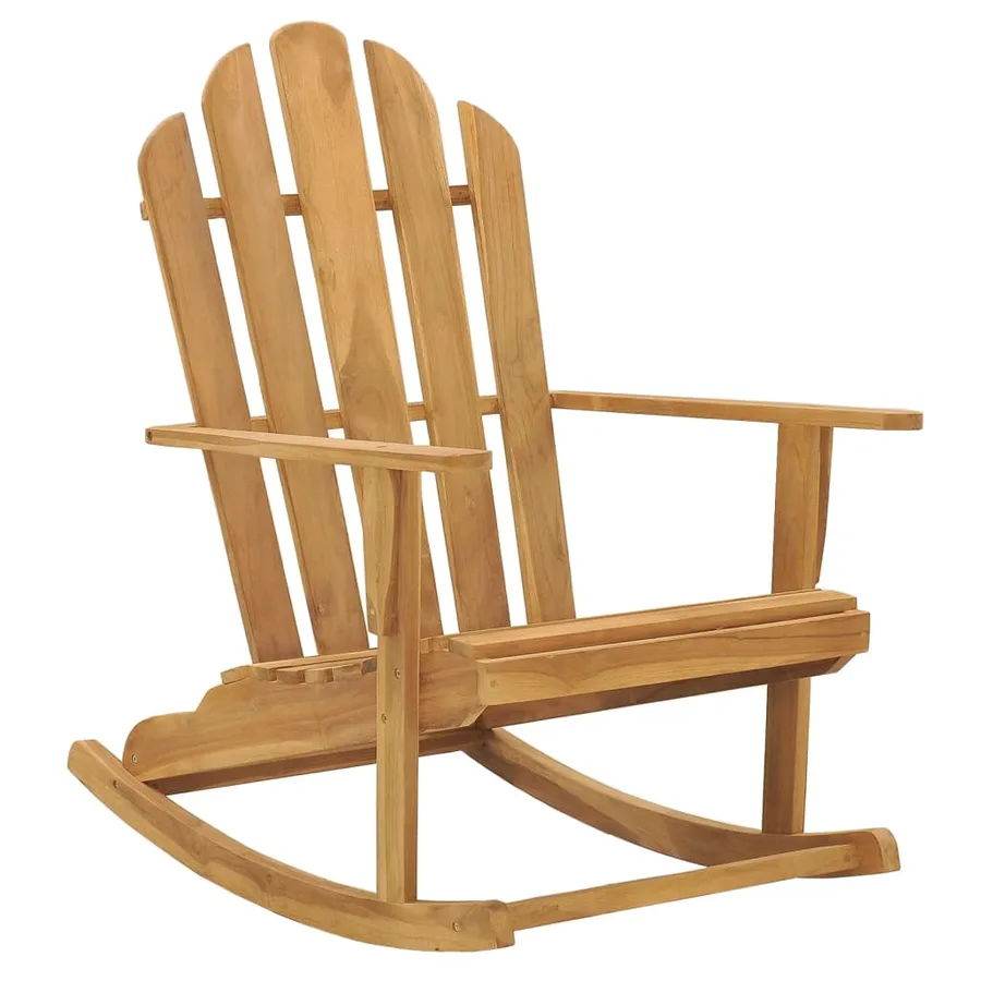 Chaises à bascule Adirondack lot de 2 Bois de teck massif - 2