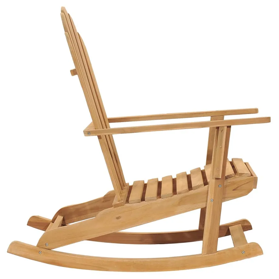 Chaises à bascule Adirondack lot de 2 Bois de teck massif - 4