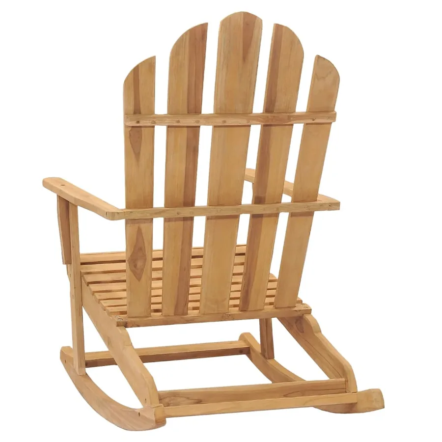 Chaises à bascule Adirondack lot de 2 Bois de teck massif - 5