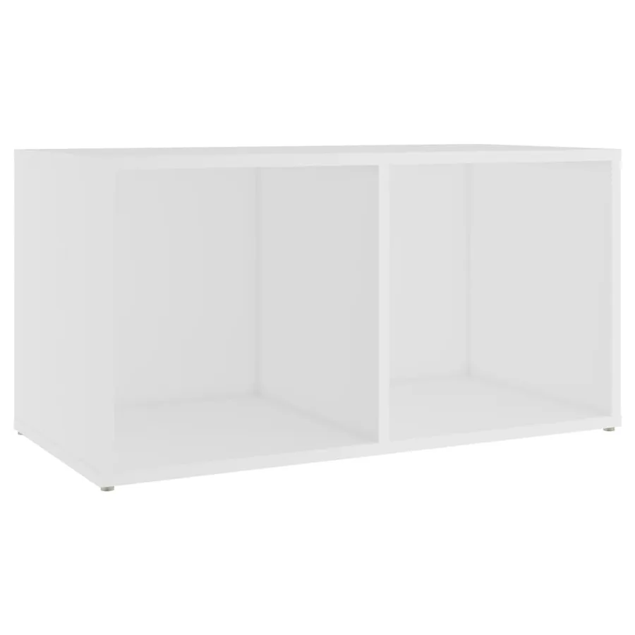 Meuble TV blanc 72x35x36,5 cm bois d’ingénierie - 2