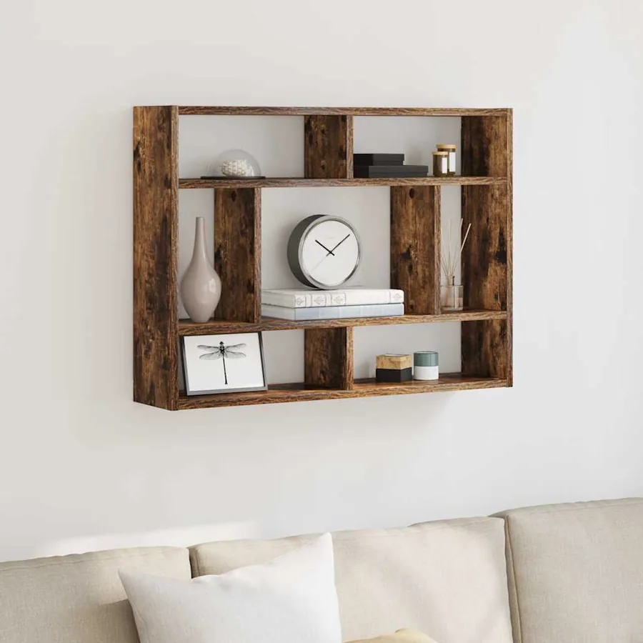 Étagère murale Chêne fumé 75x16x55 cm Bois d'ingénierie