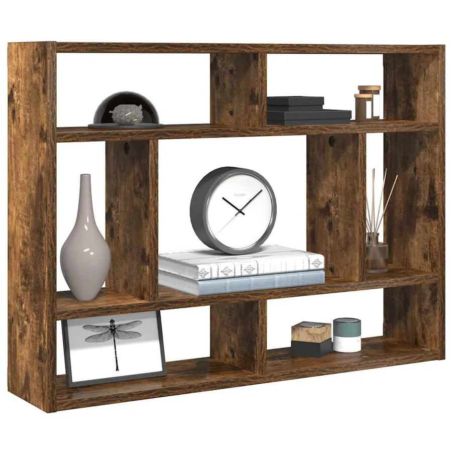 Étagère murale Chêne fumé 75x16x55 cm Bois d'ingénierie - 4