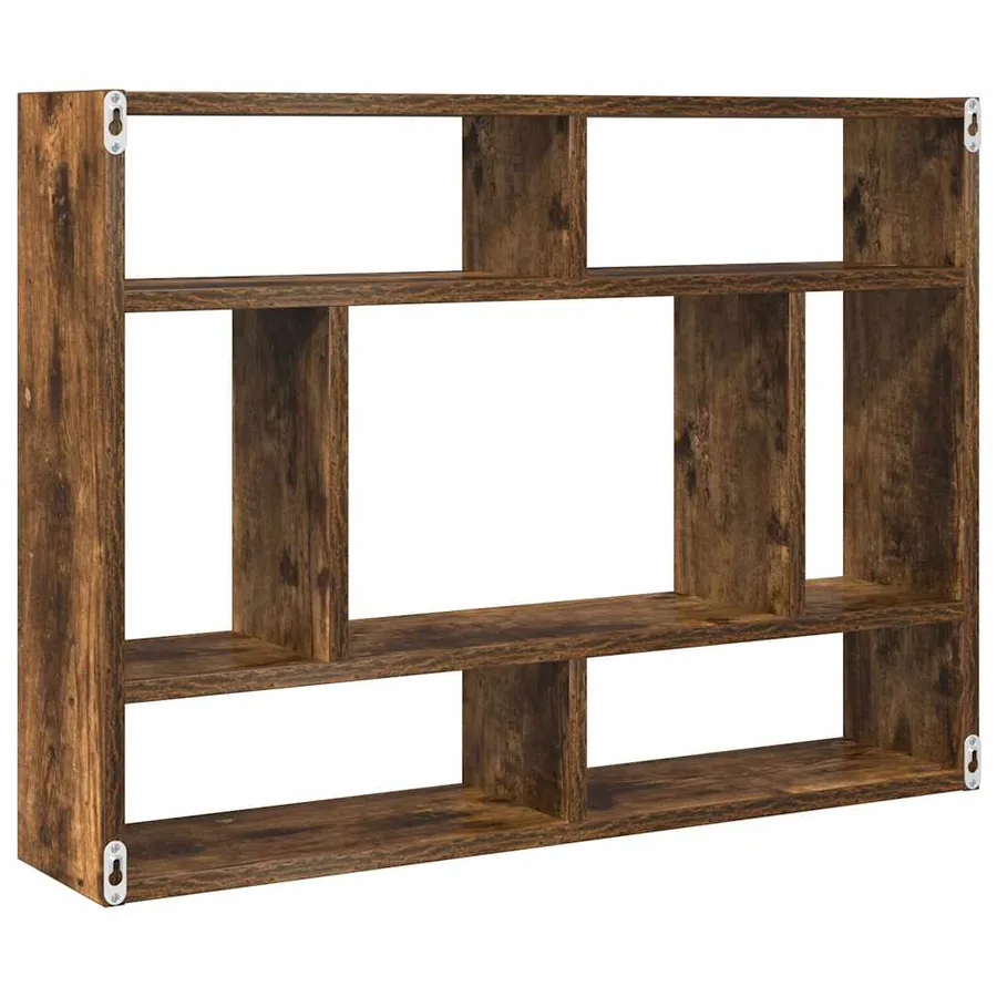 Étagère murale Chêne fumé 75x16x55 cm Bois d'ingénierie - 7