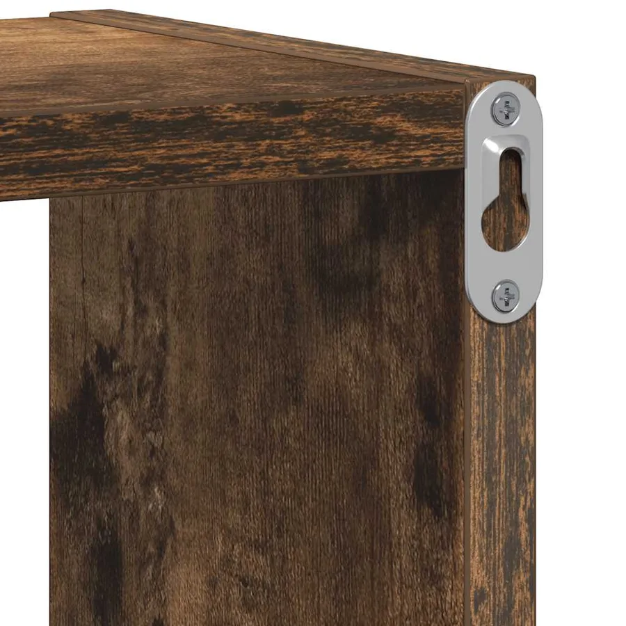 Étagère murale Chêne fumé 75x16x55 cm Bois d'ingénierie - 8