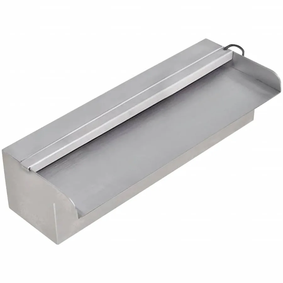 Fontaine rectangulaire de piscine avec LED Inox 30 cm