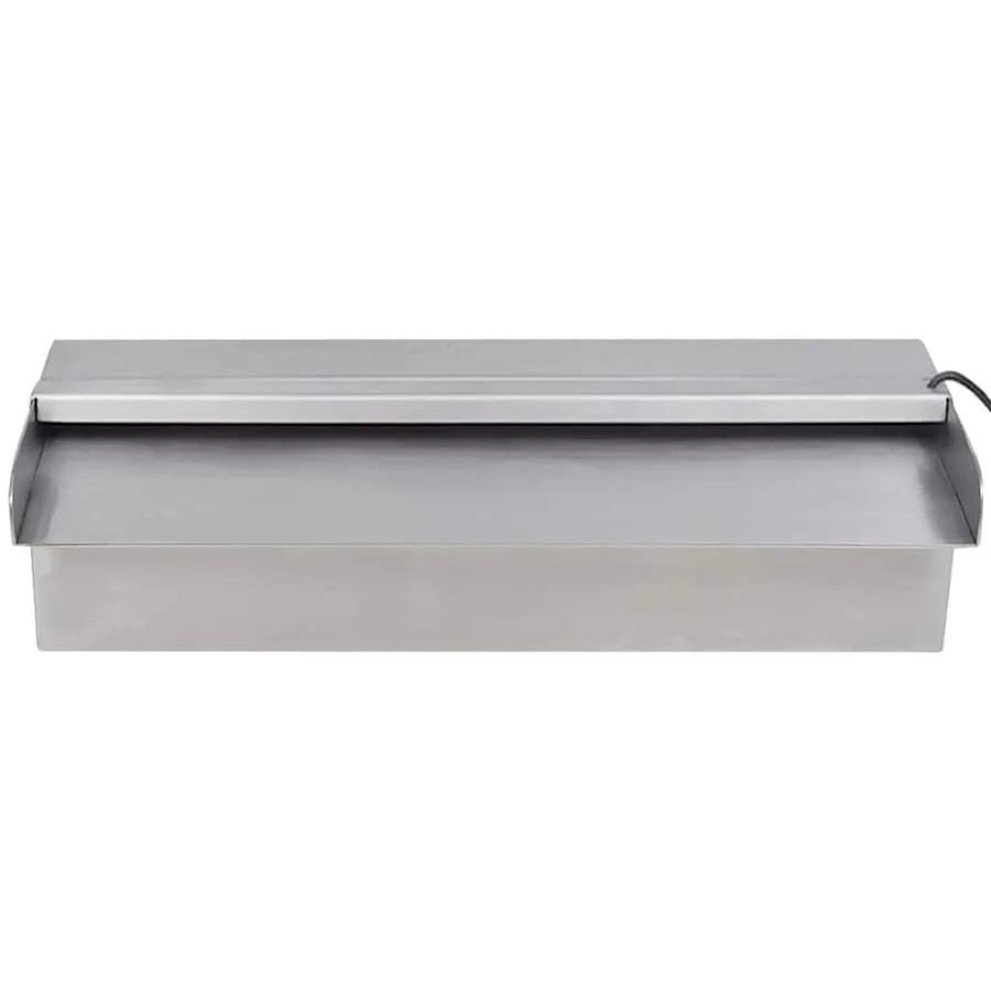 Fontaine rectangulaire de piscine avec LED Inox 30 cm - 5