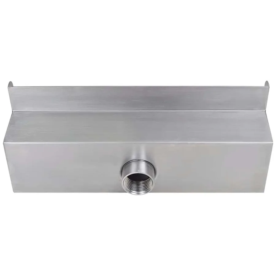 Fontaine rectangulaire de piscine avec LED Inox 30 cm - 7