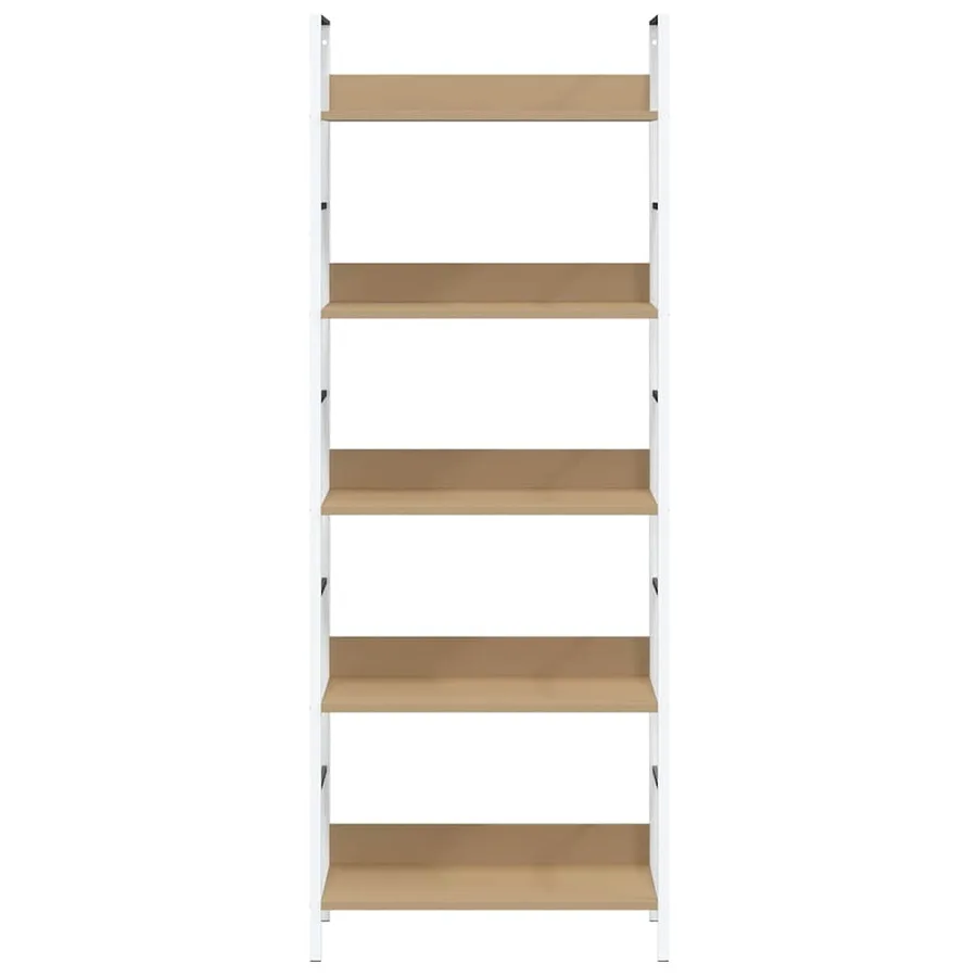 Bibliothèque à 5 niveaux chêne 60x27,6x158,5 cm bois ingénierie - 4