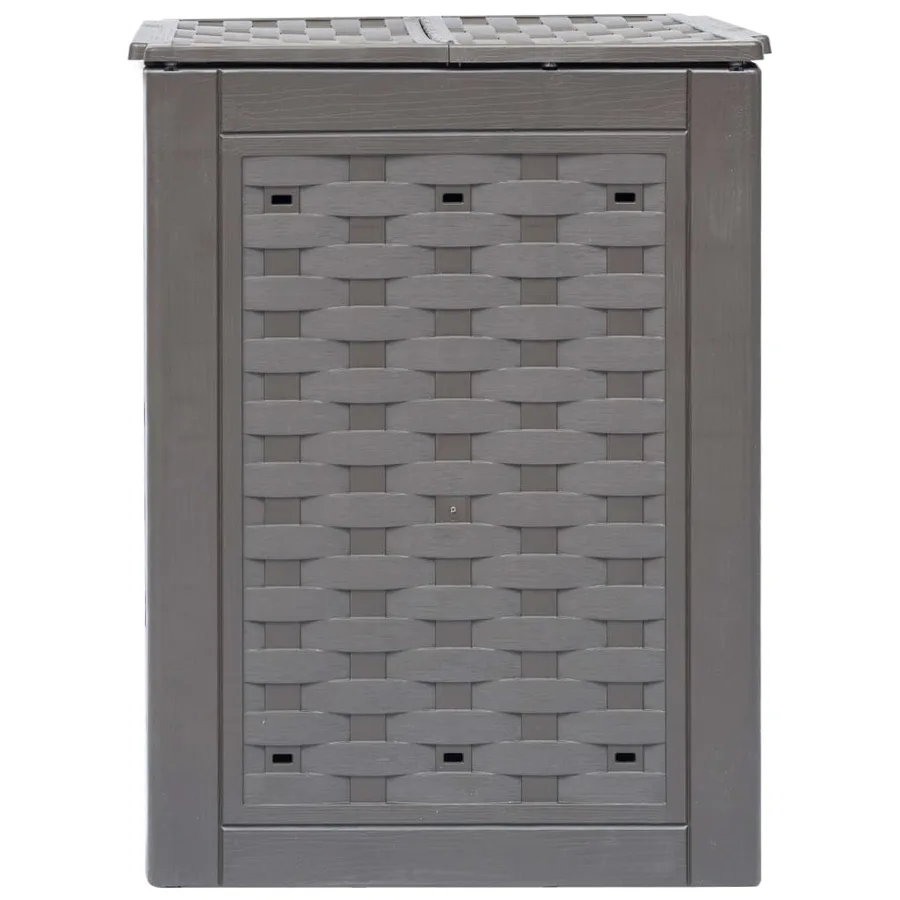 Composteur de jardin Marron 60x60x83 cm 300 L Plastique rotin - 3