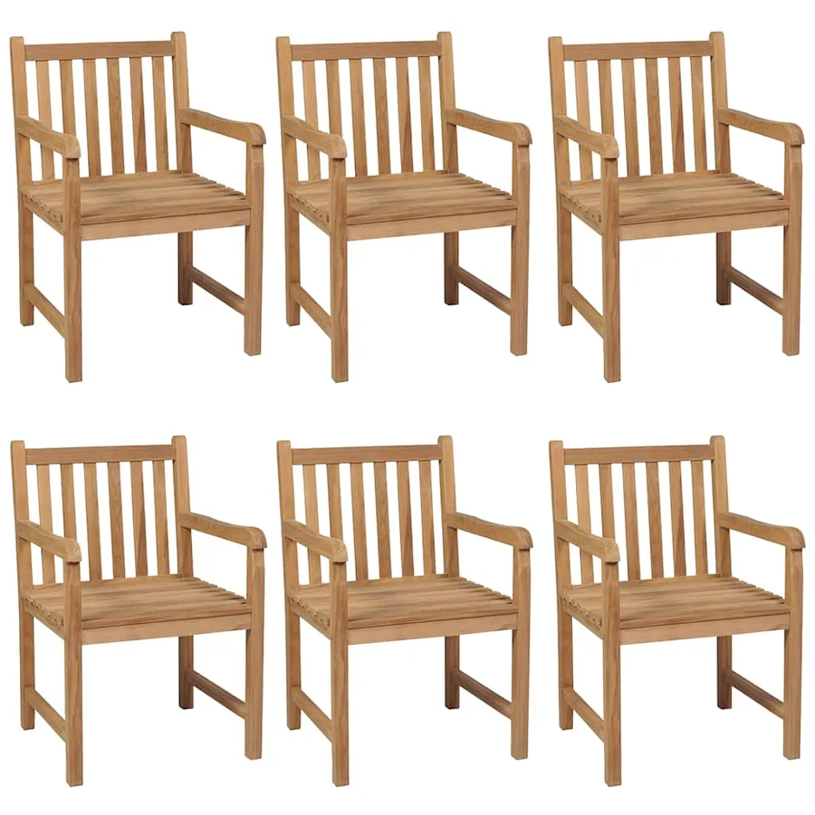Ensemble de salle à manger de jardin 7 pièces 150 x 90 cm en bois de teck massif - 3