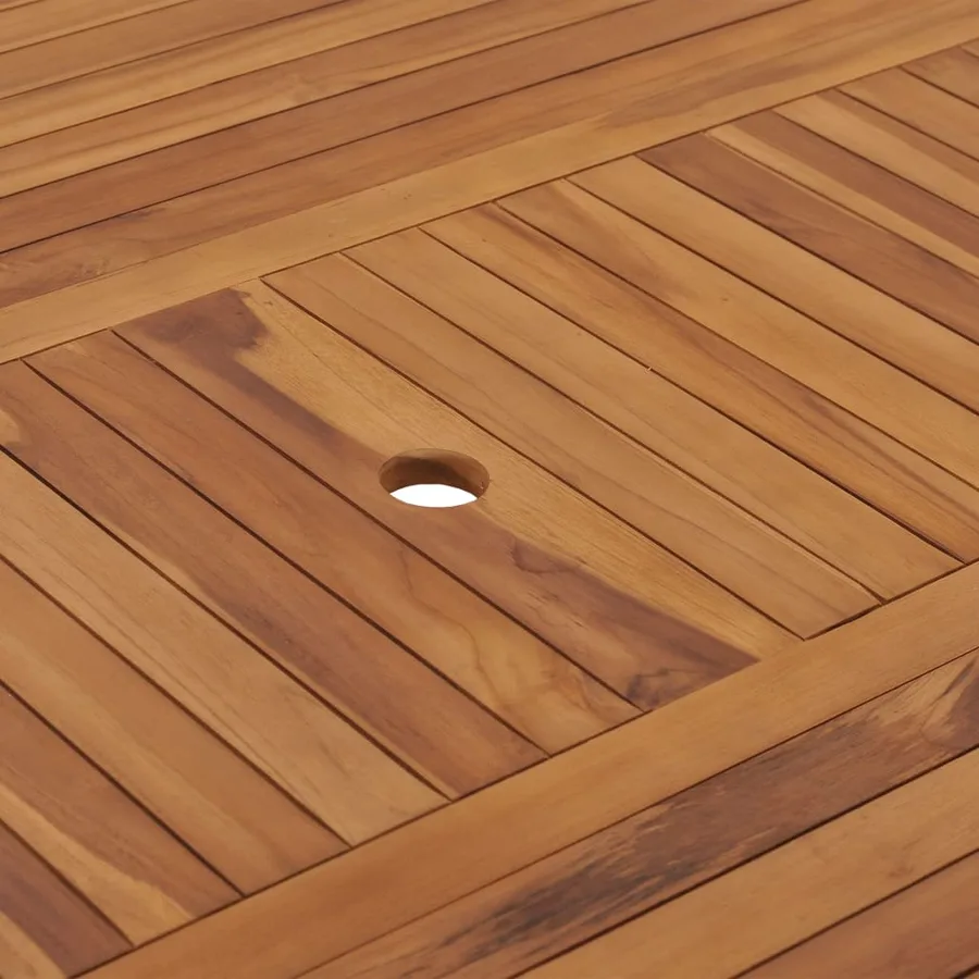 Table de jardin 150x150x75 cm Bois de teck solide - 6