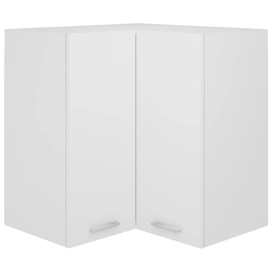 Armoire d'angle suspendue "Lyon" Blanc 57 x 57 x 60 cm Bois d'ingénierie