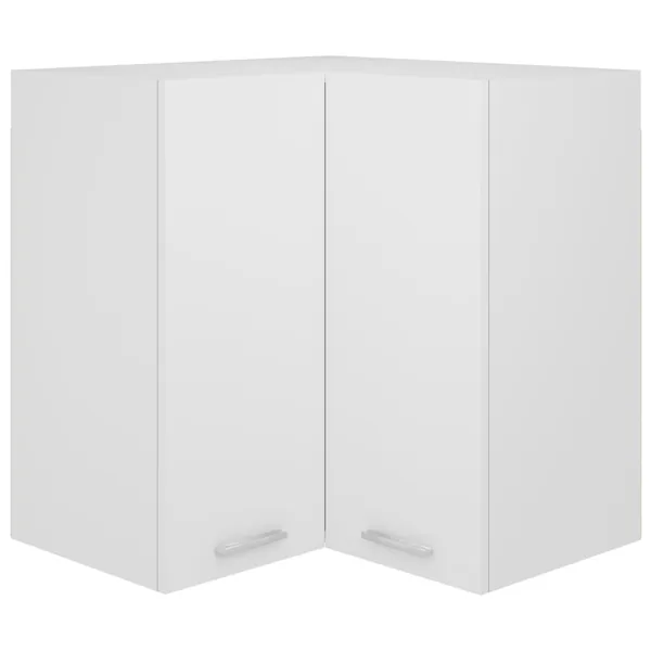 Armoire d'angle suspendue "Lyon" Blanc 57 x 57 x 60 cm Bois d'ingénierie
