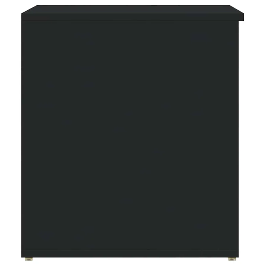 Coffre de rangement Noir 84x42x46 cm Bois d'ingénierie - 5