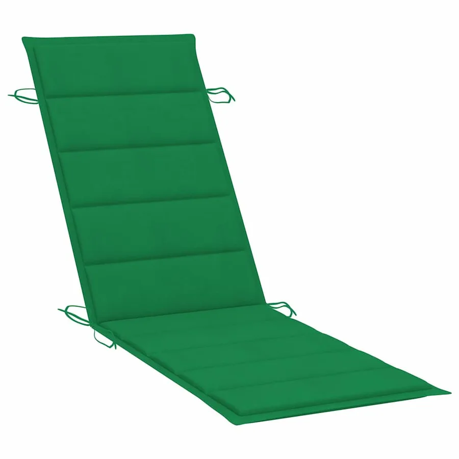 Chaise longue avec coussin Gris Bois d'acacia solide - 9