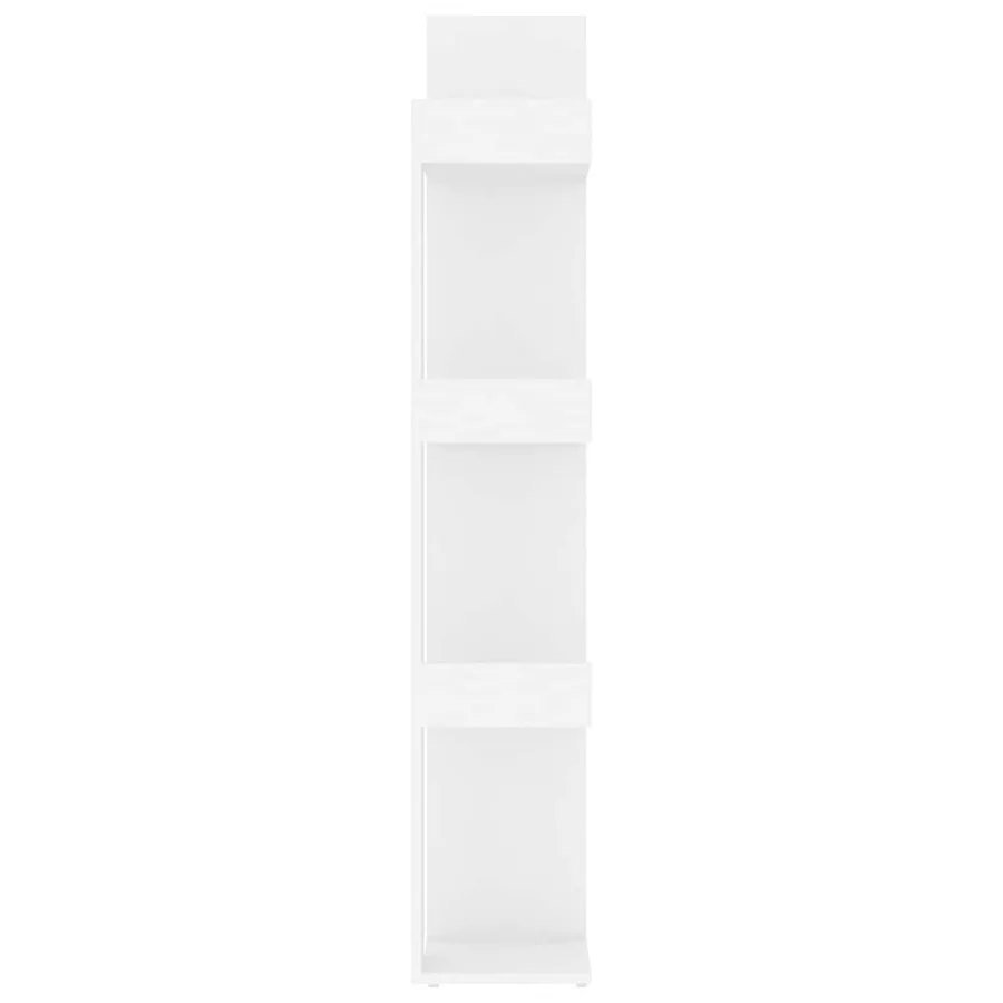 Bibliothèque Blanc 86x25,5x140 cm Bois d’ingénierie - 5