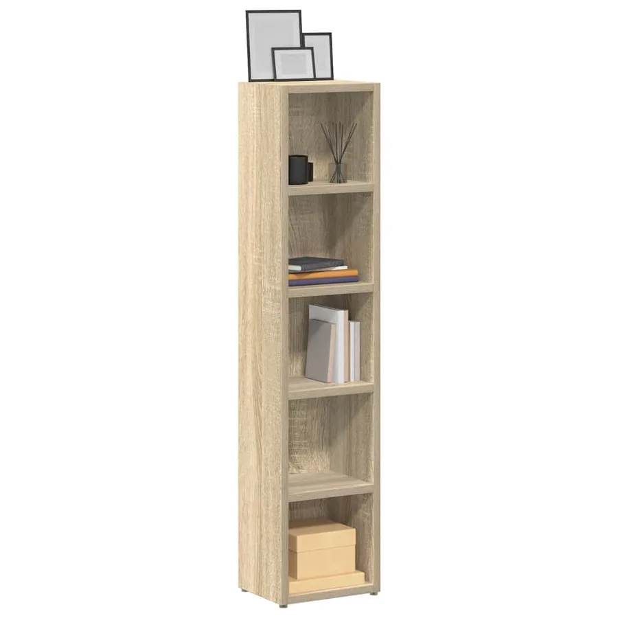 Armoires à CD 2 pcs Chêne sonoma 21x16x93,5 cm Aggloméré - 4