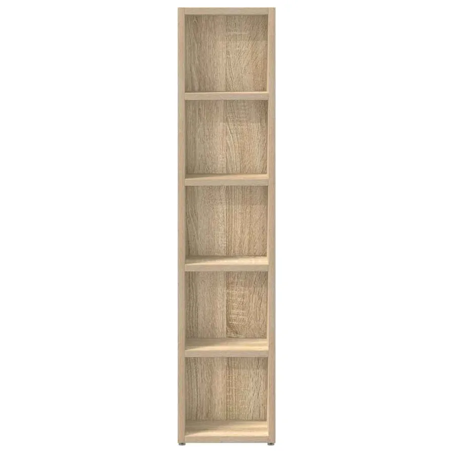 Armoires à CD 2 pcs Chêne sonoma 21x16x93,5 cm Aggloméré - 6