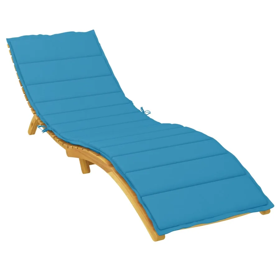 Coussin de chaise longue bleu 200x70x3 cm tissu oxford - 3