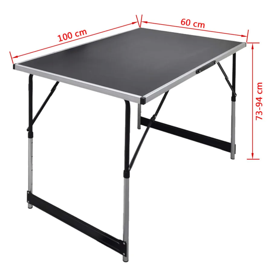 Table à coller 3 pcs pliable Hauteur réglable - 7