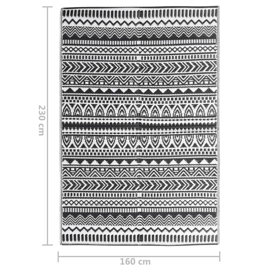 Tapis d'extérieur ARAKIL Noir 160x230 cm PP - 7