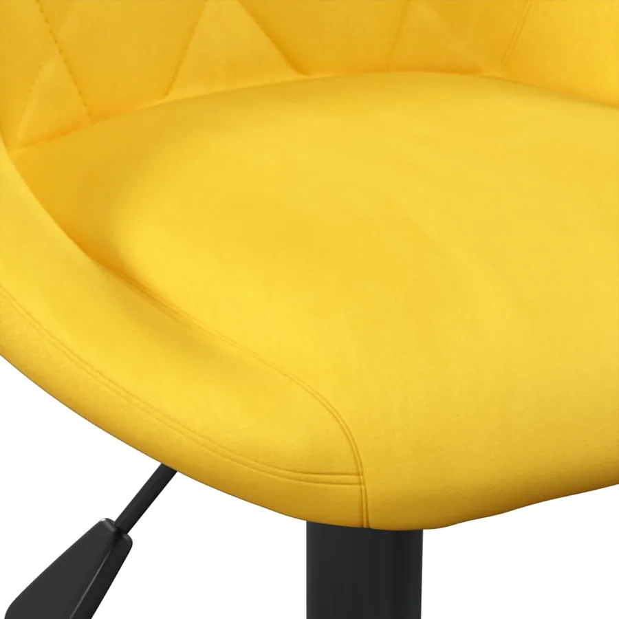 Tabourets de bar lot de 2 jaune moutarde velours - 8