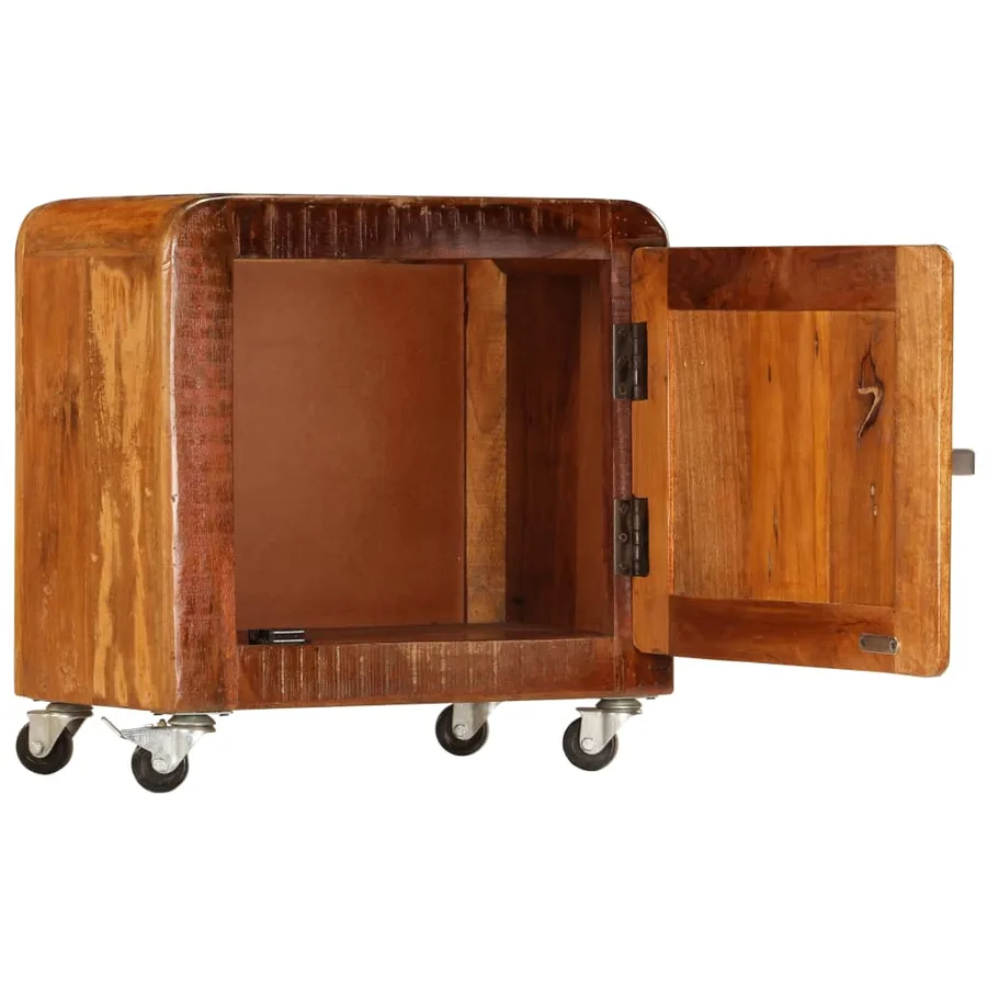 Table de chevet 50 x 30 x 50 cm Bois de récupération massif - 4