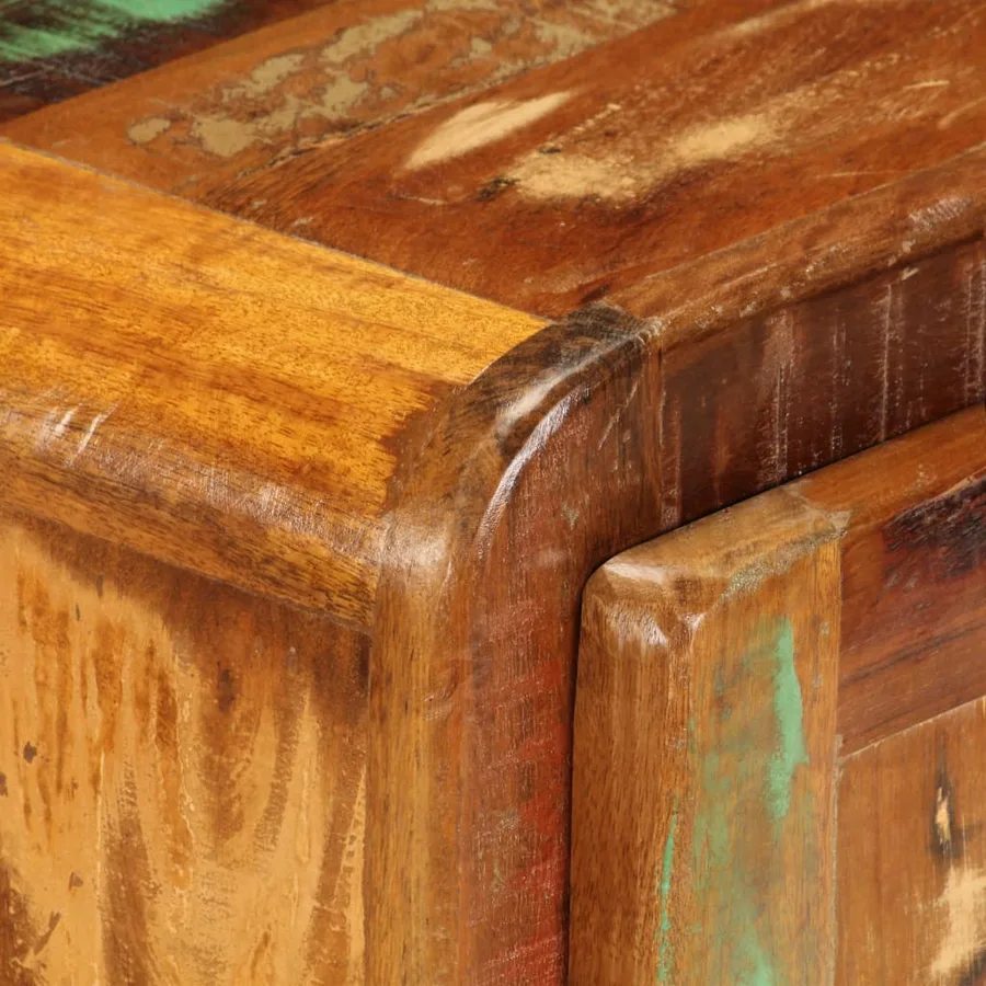 Table de chevet 50 x 30 x 50 cm Bois de récupération massif - 5