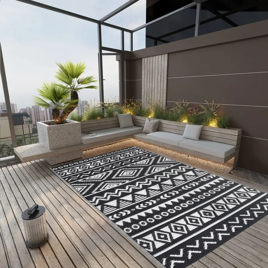 Tapis d'extérieur ARAKIL Noir 190x290 cm PP