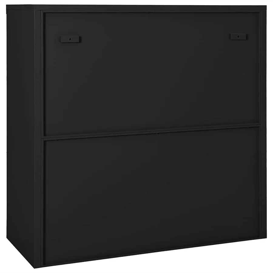 Armoire à portes coulissantes Anthracite 90x40x90 cm Acier - 4