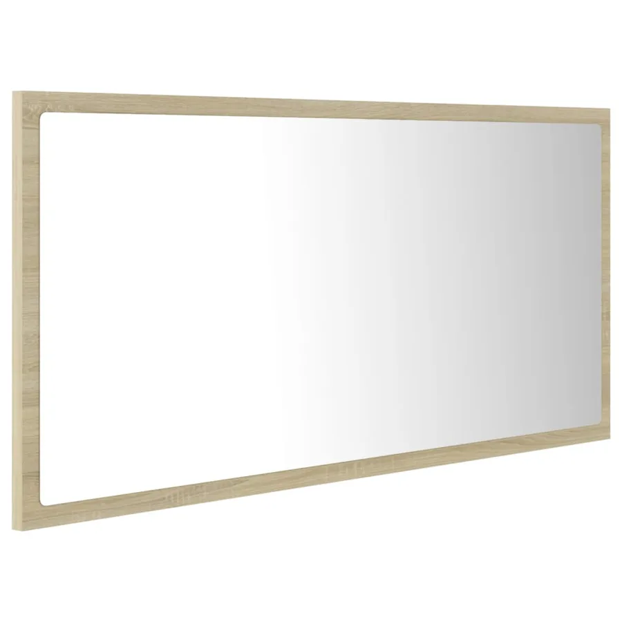 Miroir LED de salle de bain Chêne sonoma 90x8,5x37 cm Acrylique - 4