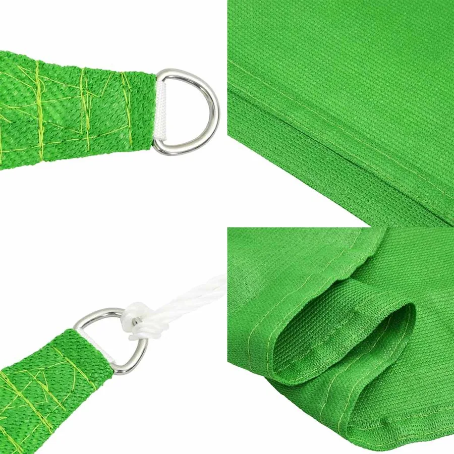 Voile d'ombrage 160 g/m² Vert clair 4x4x4 m PEHD - 7