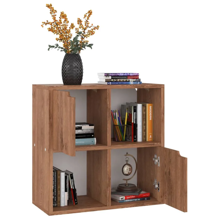 Bibliothèque Chêne marron 60x27,5x59,5 cm Bois d’ingénierie - 4