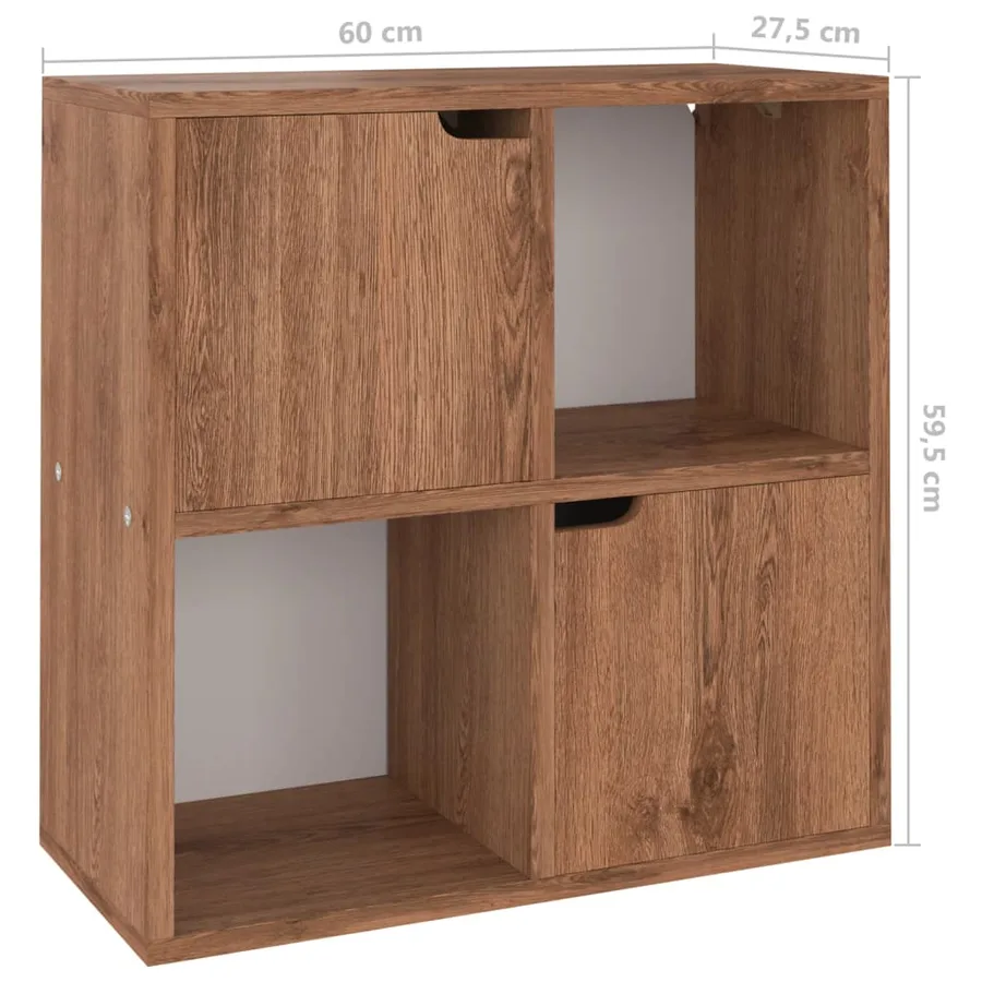 Bibliothèque Chêne marron 60x27,5x59,5 cm Bois d’ingénierie - 9