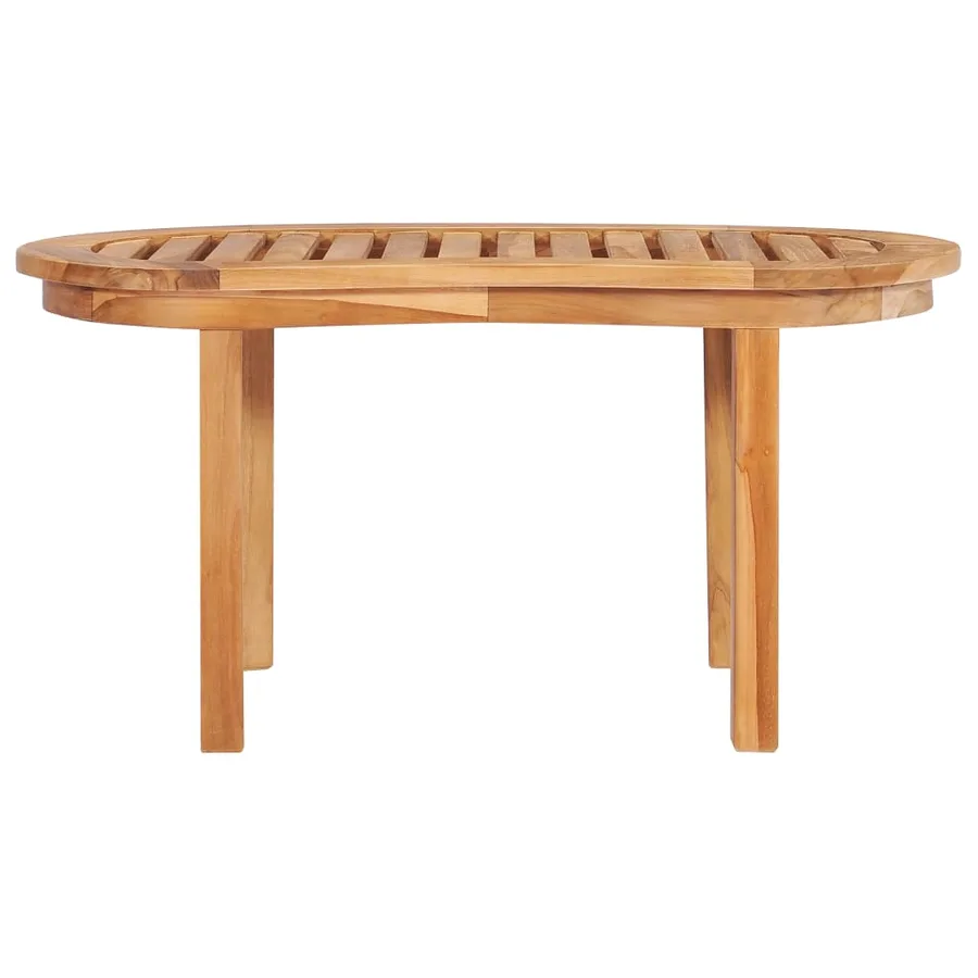 Salon de jardin 4 pcs en forme de banane Bois de teck solide - 10