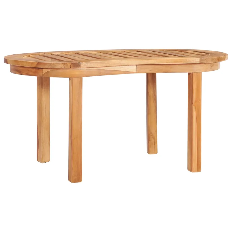 Salon de jardin 4 pcs en forme de banane Bois de teck solide - 9