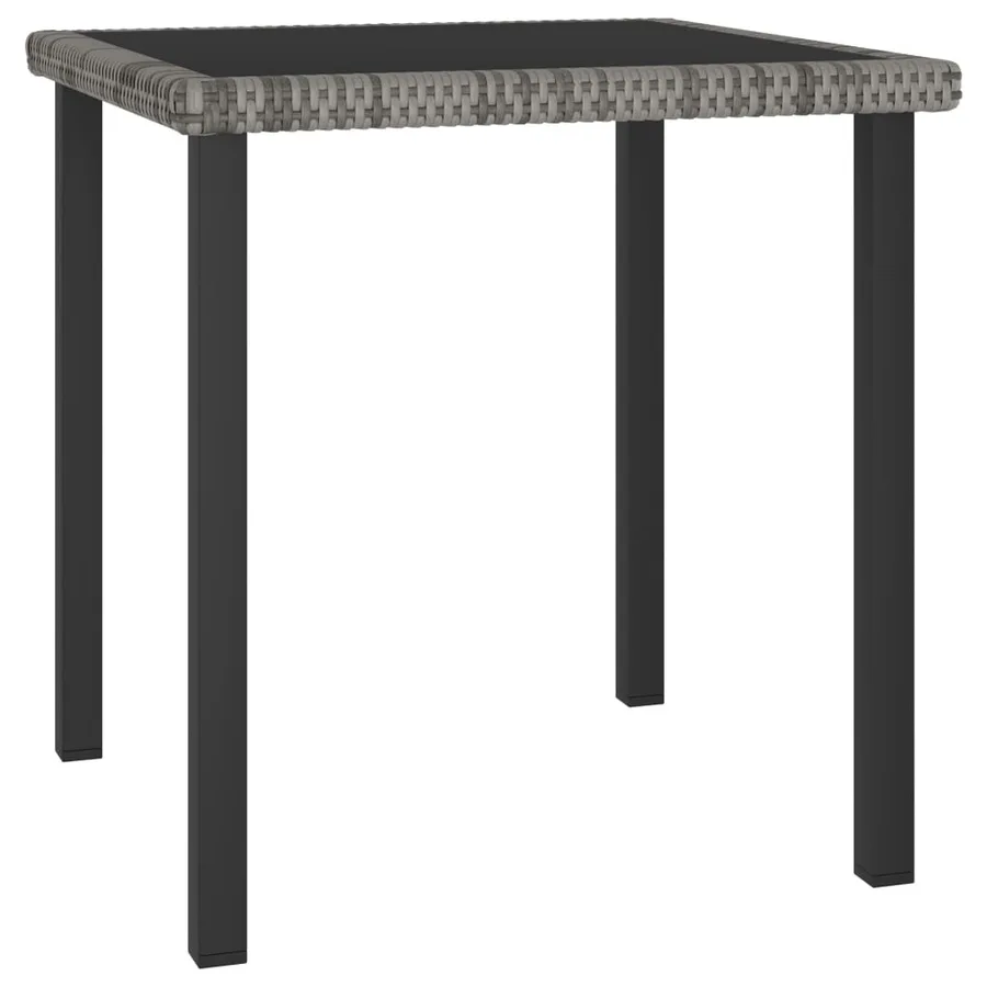Ensemble à manger de jardin 5 pcs Résine tressée Gris - 3