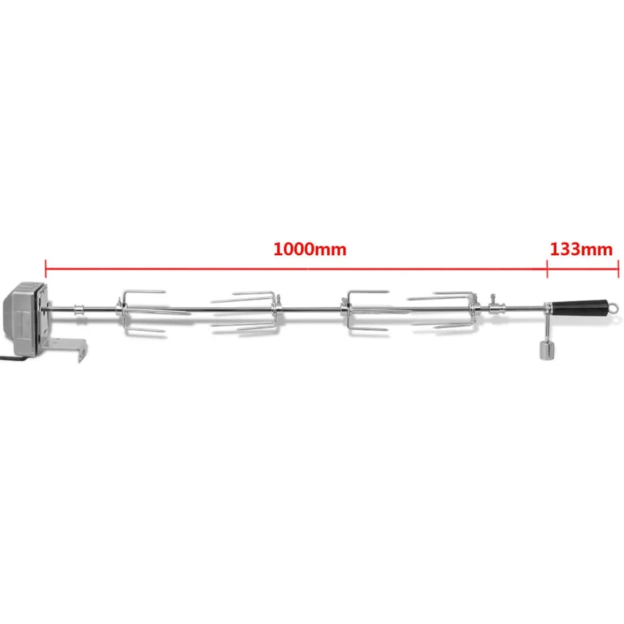Broche à rôtir avec moteur 1000 mm Acier - 7