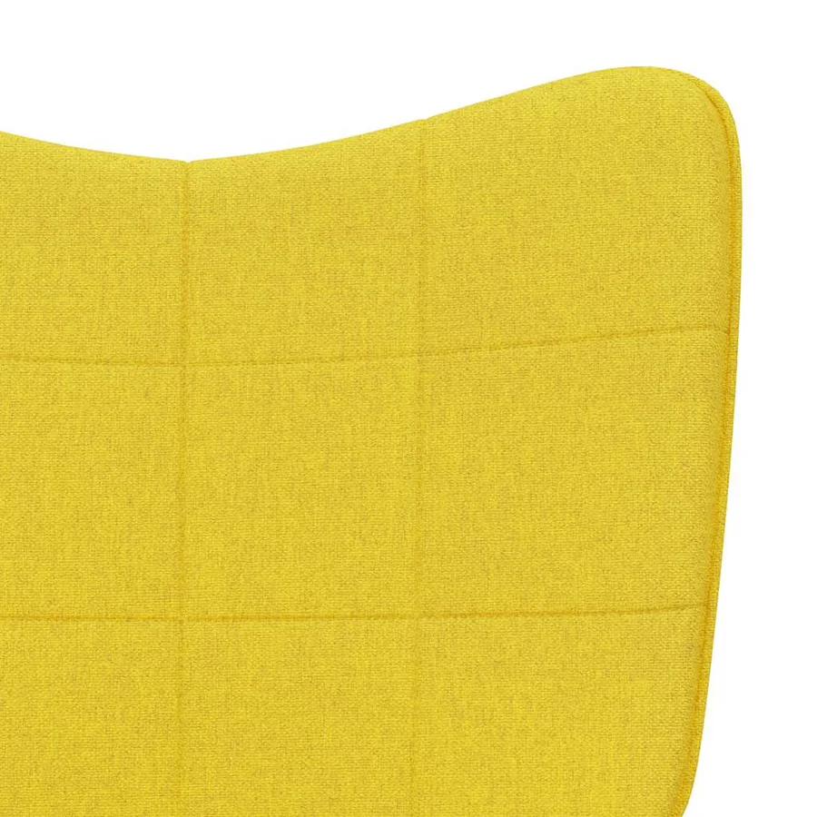 Chaise à bascule Jaune moutarde Tissu - 6
